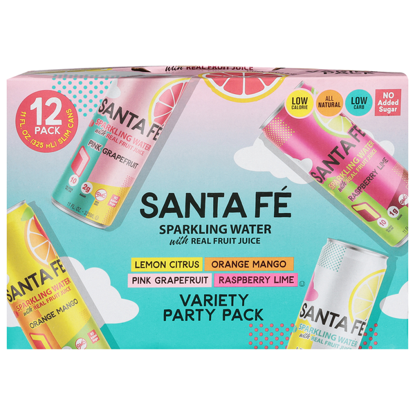 Arizona Santa Fe Sparkling Water With Juice 12pk Same-Day Delivery