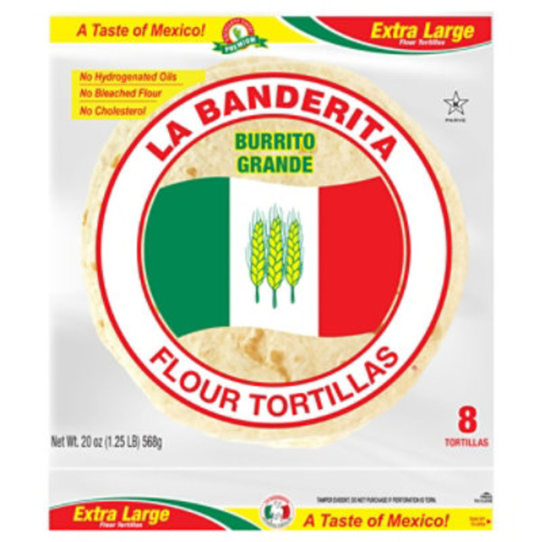 La Banderita Flour Tortilla, Extra Large