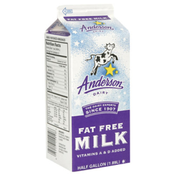 Anderson Dairy Vitamin A & D Added Fat Free Skim Milk