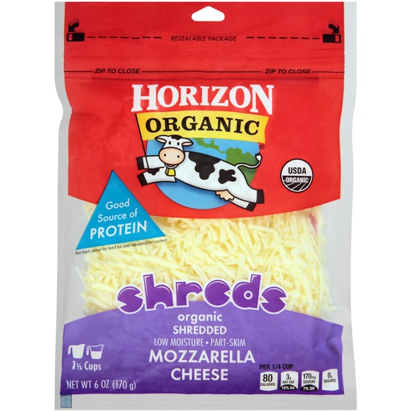 Horizon Organic Shreds Shredded Mozzarella Cheese from Stater Bros
