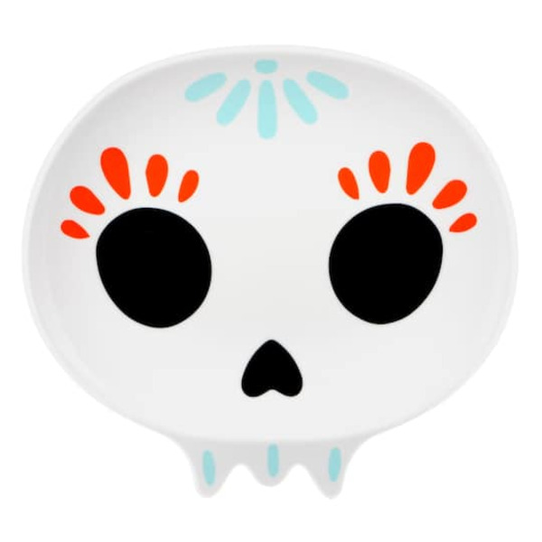 Celebrate It Halloween Skull Plastic Platter, 11.9 x 11 in