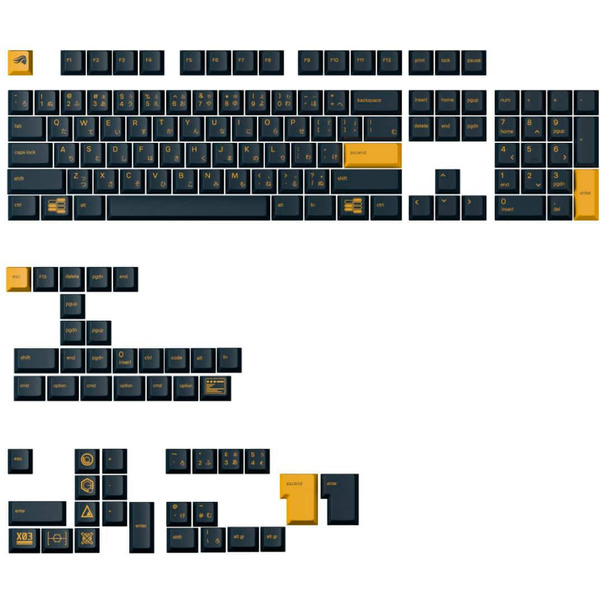 Glorious GPBT Charged Mecha Keycaps - Blue