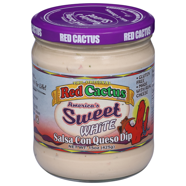 Red Cactus Salsa Con Queso Dip, White