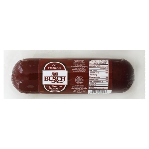 Busch Summer Sausage, Beef, Old Fashioned (14 oz) Instacart