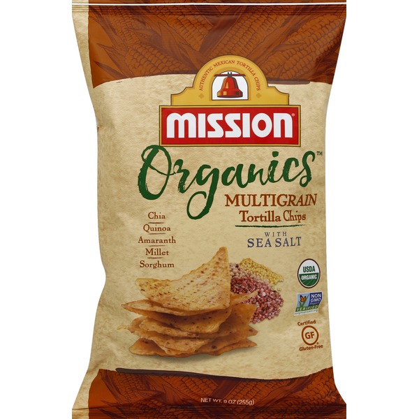 Mission Organics Multigrain Tortilla Chips with Sea Salt (9 oz) from