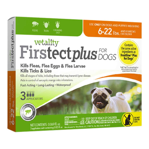 Vetality Firstect Plus Monthly Topical Flea & Tick Treatment For Small Dogs