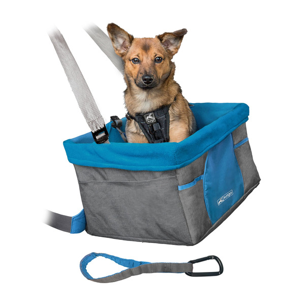 Kurgo Heather Dog Booster Seat, Charcoal/Blue