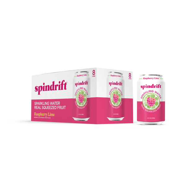 Spindrift Sparkling Water, Raspberry Lime, Unsweetened Same