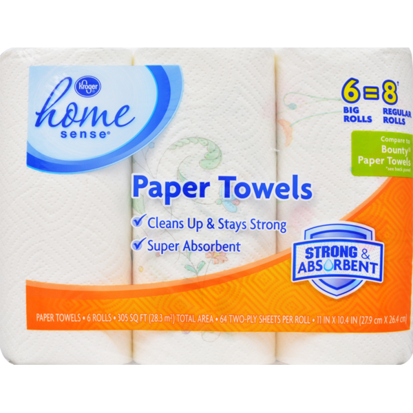 Kroger Home Sense Paper Towels (6 ct) from Ralphs Instacart