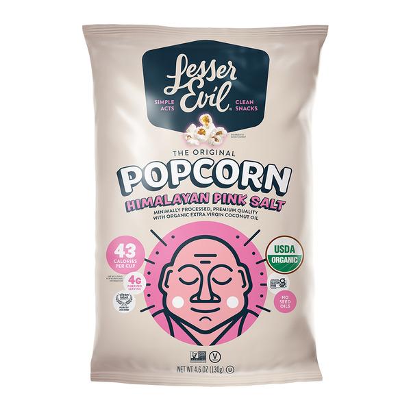 LesserEvil Organic Popcorn, Himalayan Pink Salt
