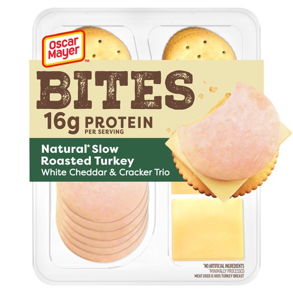 Oscar Mayer Slow Roasted Turkey, White Cheddar Cracker Trio Meat
