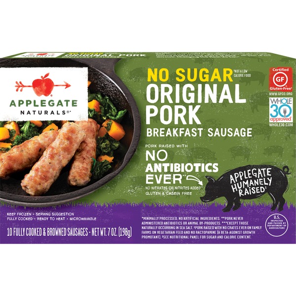 Applegate No Sugar Original Pork Breakfast Sausage (7 oz) - Instacart