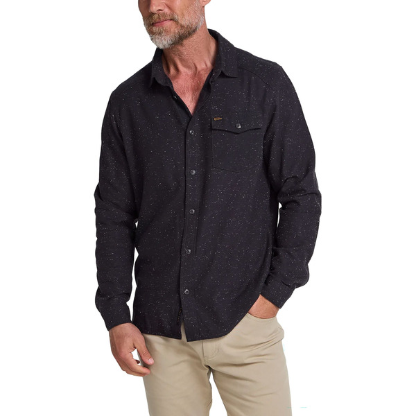 Howler Brothers Men's La Grange Lightweight Flannel, L - Antique Black
