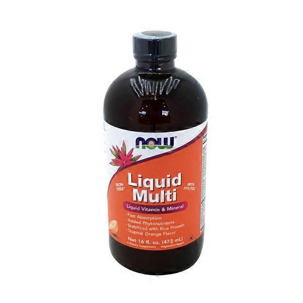 Now Liquid Multi Vitamin & Mineral With Xylitol Fast Absorption, Added