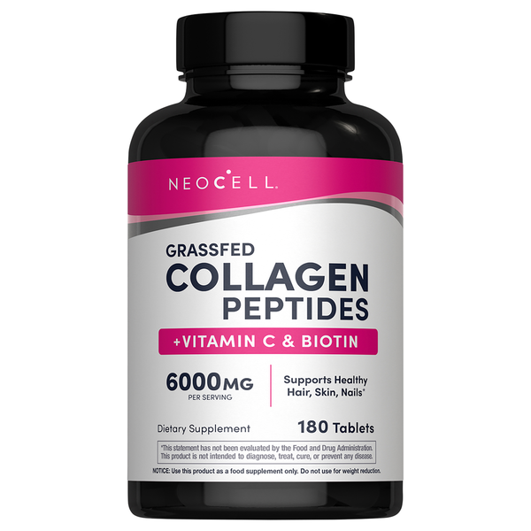 NeoCell Tablets Grassfed 6000 mg Collagen Peptides + Vitamin C
