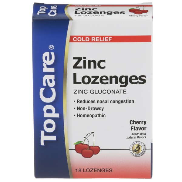 Top Care Zinc Lozenges Cold Relief, Cherry (18 ct) Instacart