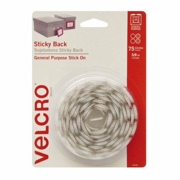 Velcro 0.63" White Sticky Back Hook & Loop Fasteners