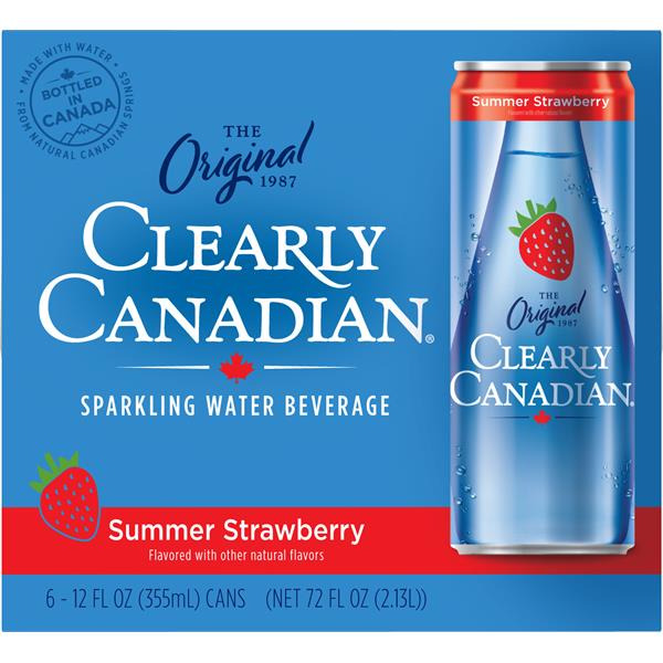 Clearly Canadian Sparkling Water Beverage, Summer Strawberry Same