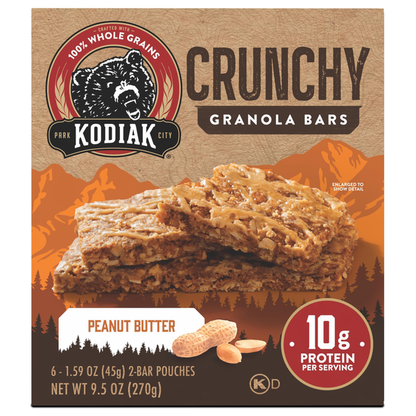 Kodiak Granola Bars, Peanut Butter, Crunchy