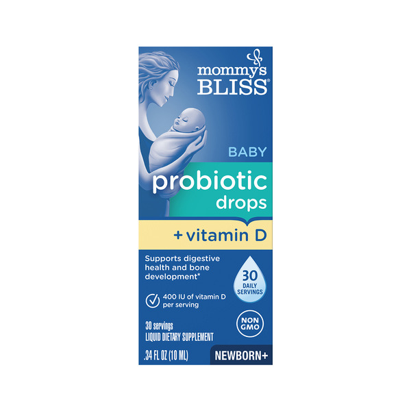 Mommy's Bliss Baby Probiotic Drops, Everyday Digestion Vitamin D