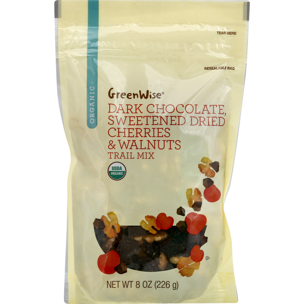 GreenWise Trail Mix, Organic, Dark Chocolate, Sweetened Dried Cherries