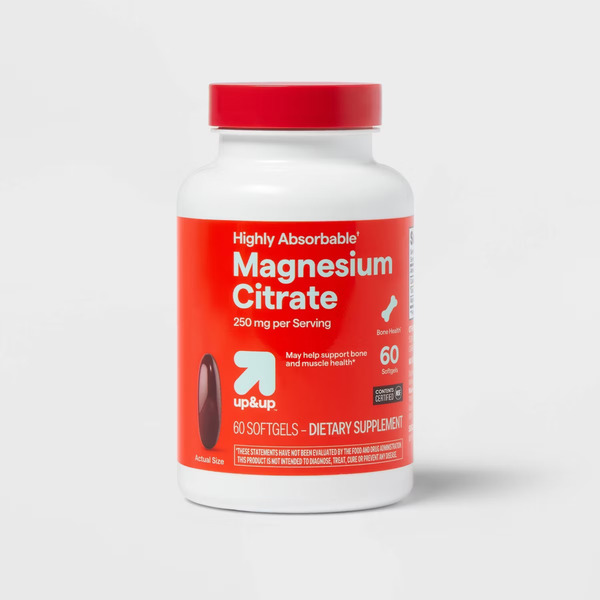 Up&Up Magnesium Citrate 250 Mg/serving May Help Support Bone And Muscle Health Dietary Supplement Softgels