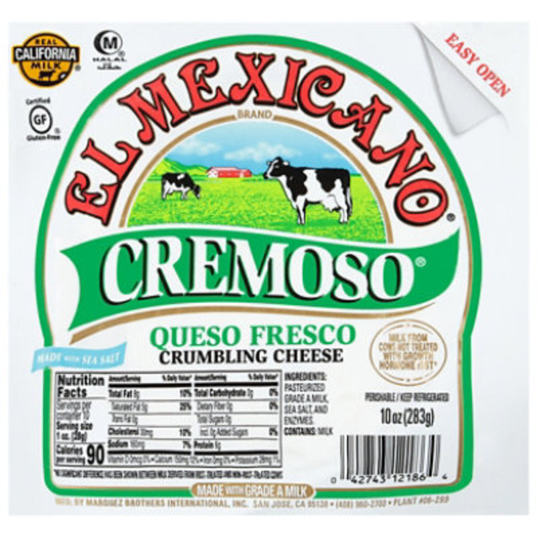 El Mexicano Cremoso Queso Fresco Crumbling Cheese