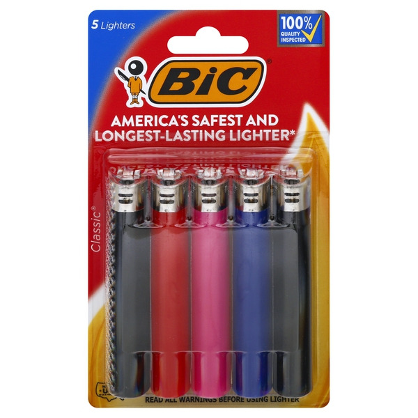 bic cigarette lighters for sale BIC, White Classic Full Size Lighters, 4 Pack with Durable Material or lighting candles for a special occasion BIC Lighters Pack of 5