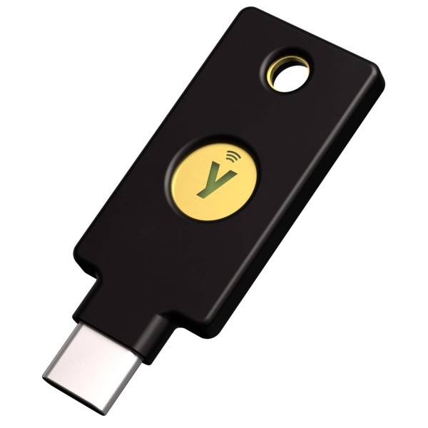 Yubico YubiKey 5C NFC Two-Factor Authentication Security Key, USB-C & NFC - Black