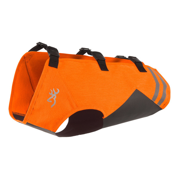 Browning Full Coverage Safety Vest Safety for Dogs, Medium - Orange & Black