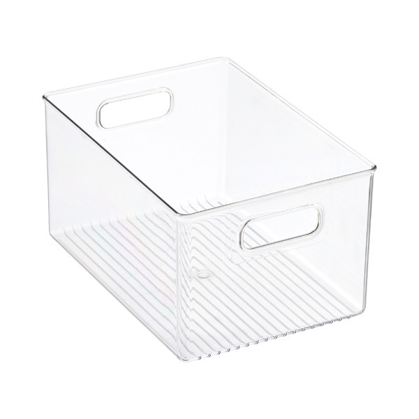 iDesign Large Linus Rectangle Storage Bin - Clear - 8" x 11-1/4" x 6"
