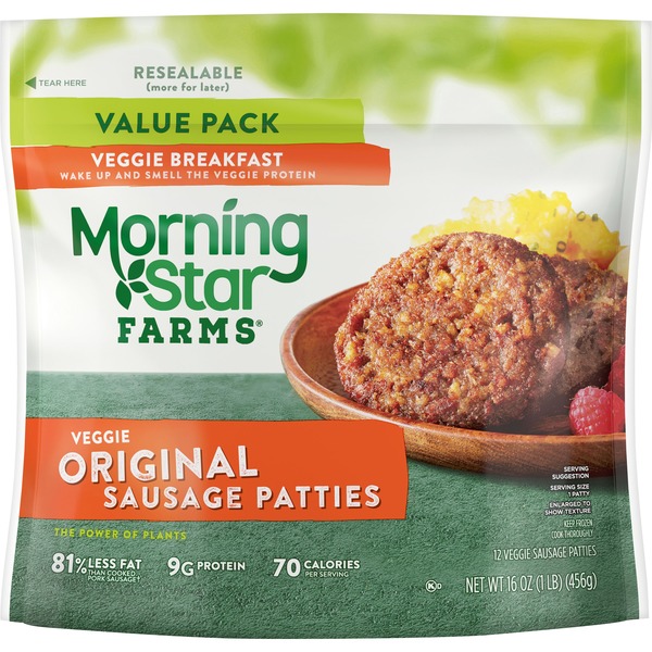 Morning Star Farms Veggie Breakfast Sausage Patties Original (16 oz