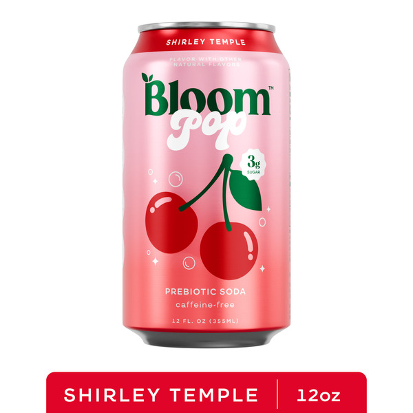 Bloom Pop Shirley Temple Prebiotic Soda Same-Day Delivery or