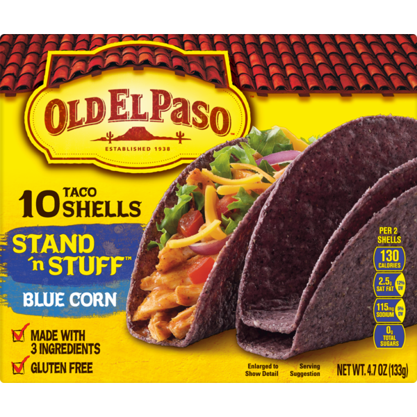 Old El Paso Stand N Stuff Blue Corn Shells Gluten Free 4 7 Oz