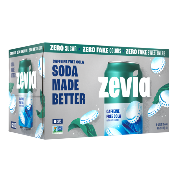 Zevia Soda, Zero Sugar, Caffeine Free Cola Same-Day Delivery or Zevia Soda, Zero Sugar, Caffeine Free Cola Same-Day Delivery or
