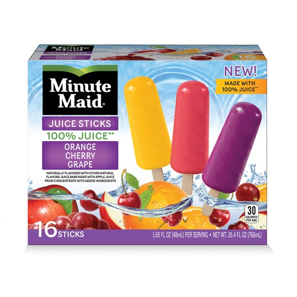 Minute Maid Orange Cherry Grape Juice Sticks