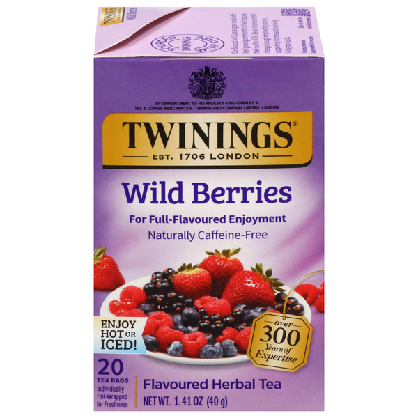 Twinings Tea Bags Wild Berries Herbal Tea Same-Day Delivery or