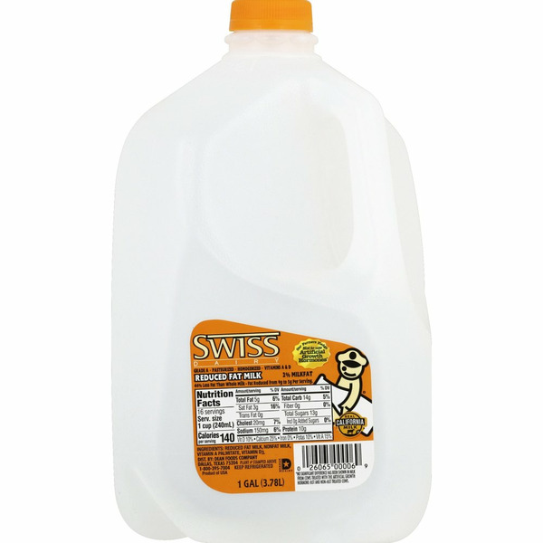 SWISS DAIRY Milk 2% Reduced Fat Gallon Plastic Jug