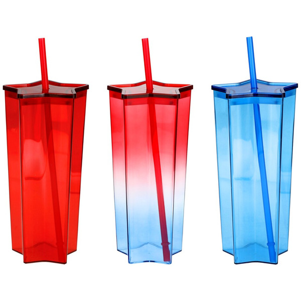 blue and red starbucks cup Red, White, & Blue Star 38 oz Tumbler with Handle