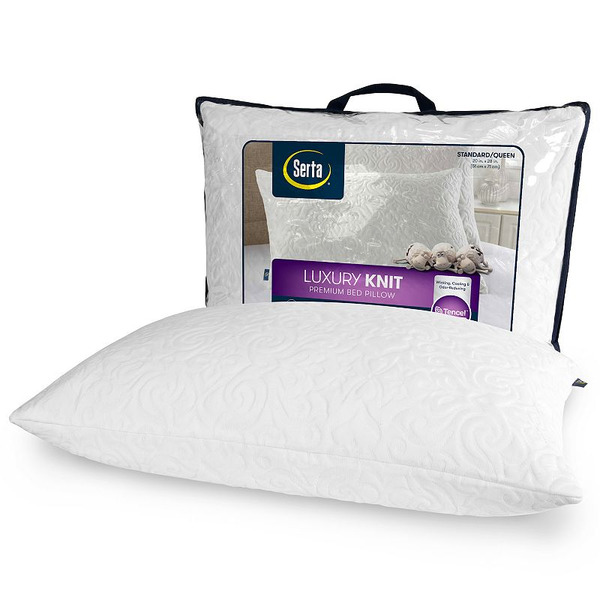 Serta Luxury Knit Pillow - White