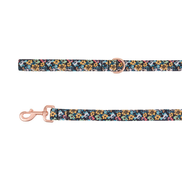 Top Paw Botanical Floral Dog Leash - Black