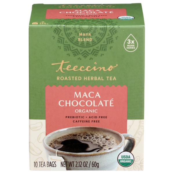 Teeccino Organic Maca Chocolate Dark Roast Tea
