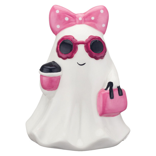 The Halloween Collection Pastel Ceramic Ghost, Purse Pink Same-Day