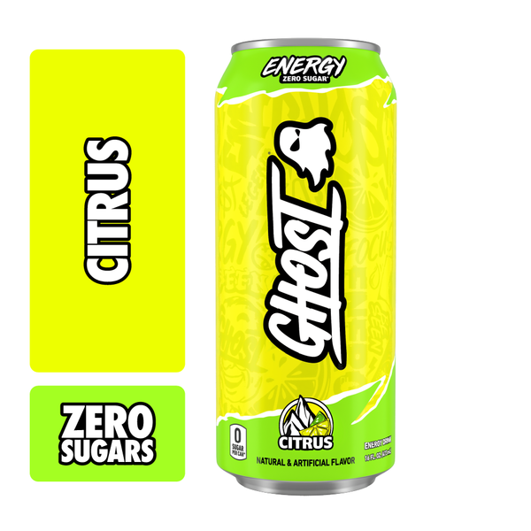 GHOST Energy CITRUS Zero Sugar Energy Drink Same-Day Delivery or