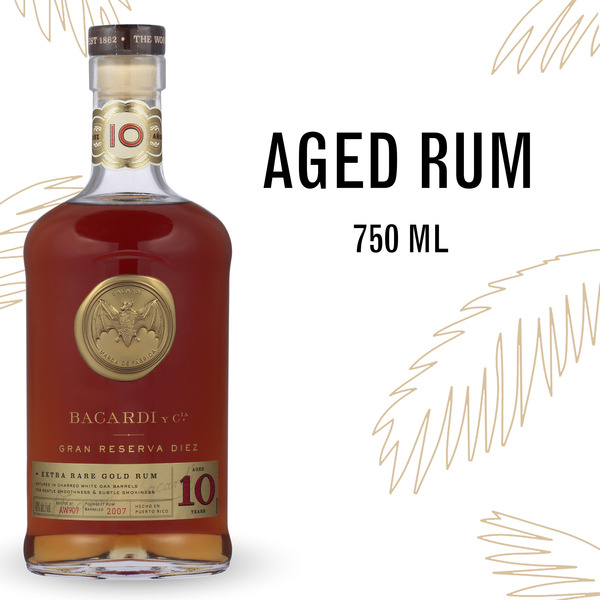 BACARDÍ Gran Reserva Diez Extra Rare Gold Rum Same-Day Delivery
