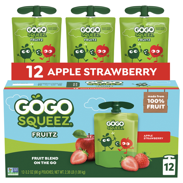 GoGo Squeez Apple Strawberry Applesauce and Fruit Puree Same-Day