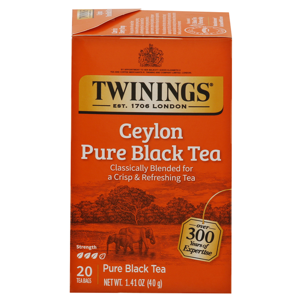 Twinings Black Tea, Ceylon Pure, Bags Same-Day Delivery or Pickup