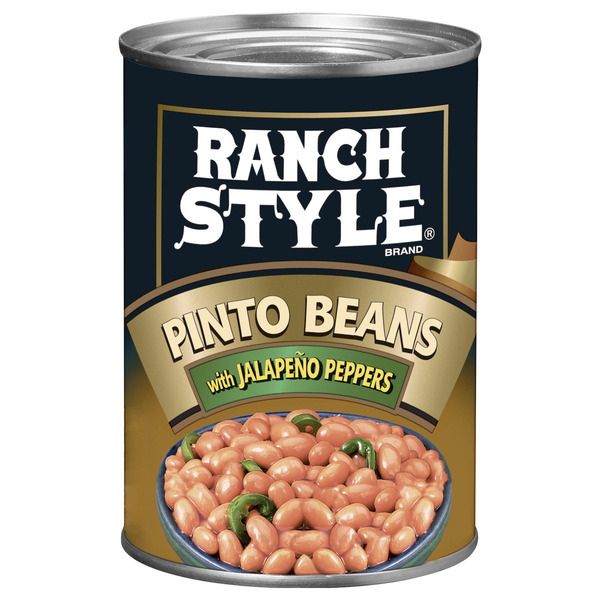 Ranch Style Pinto Beans With Jalapeno Peppers, Canned Beans