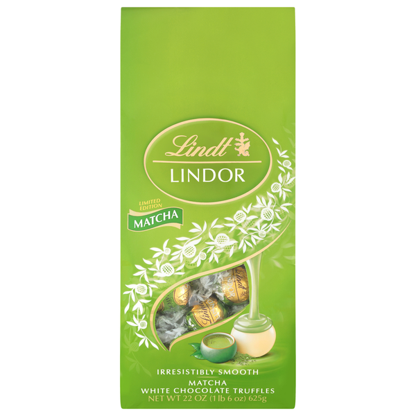 Lindt Lindor Matcha White Chocolate Truffles, 22 oz Same-Day