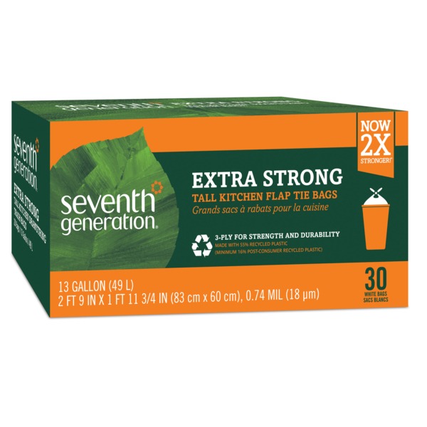 seventh generation 13 gallon extra strong flap tie white tall kitchen trash bags - Tall Kitchen Trash Bags seventh generation 13 gallon extra strong flap tie white tall kitchen trash bags - Tall Kitchen Trash Bags